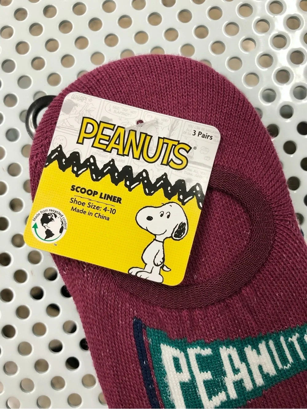 🌶️$5🌶️ NEW PEANUTS Scoop Liner Socks 3-Pack Shoe Size 4-10 Women's